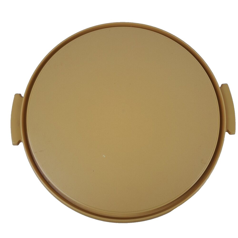 Vintage Tupperware Replacement Carrier Base Plate 1256-3 Harvest Gold Round